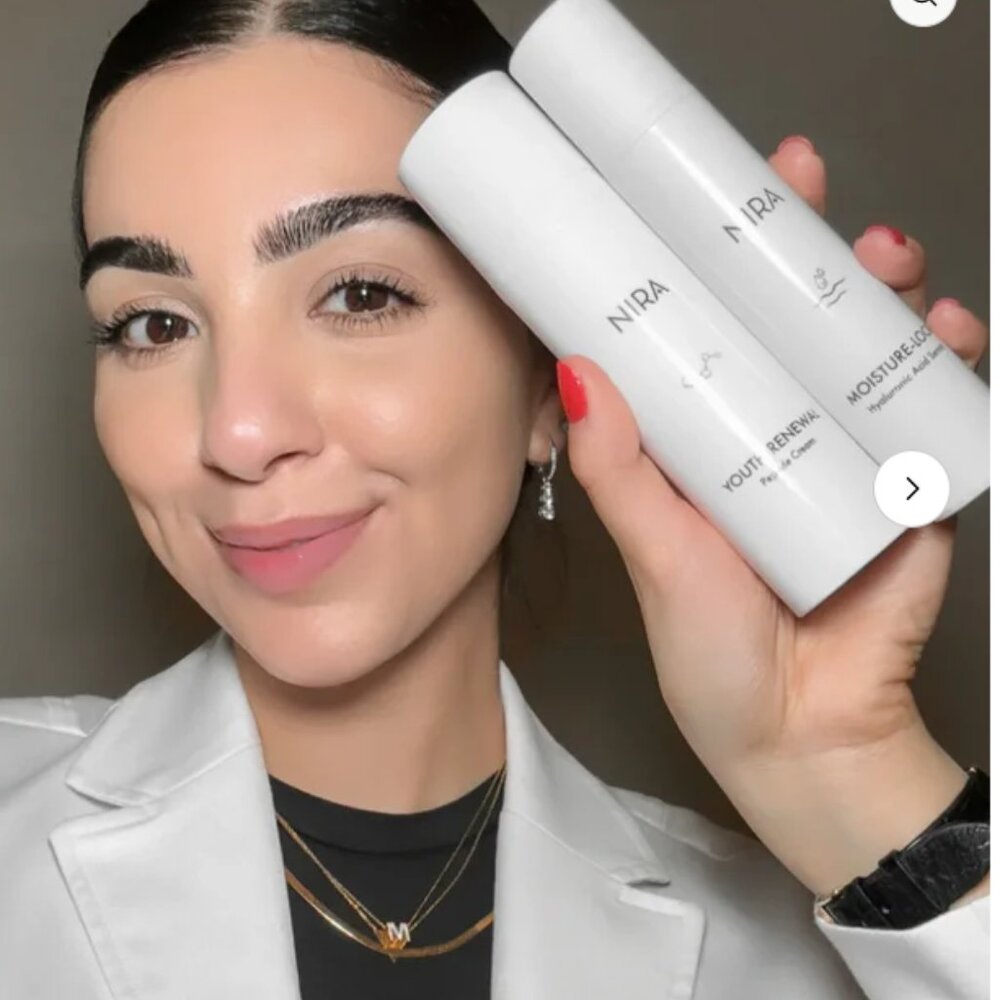 NIRA Youth Renewal Peptide Cream Moisture Hyaluronic Acid Serum Skincare Bundle